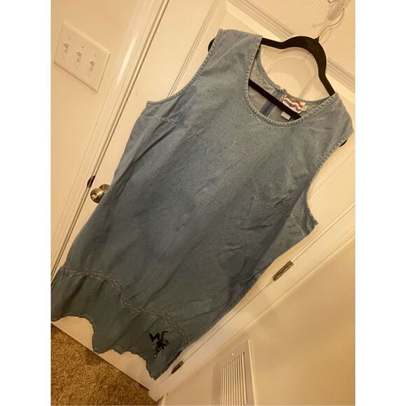 Country Wear denim dress with embroidery 3X - Picture 1 of 7